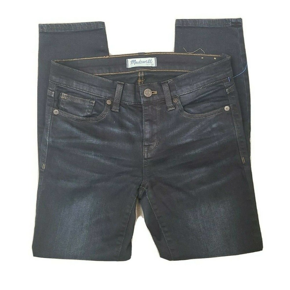 Madewell Women's Skinny Crop Slim Fit Stretch Dark Wash Jeans Size 25